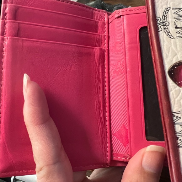 Preowned MCM White and Red Cherry Pattern Wallet - Picture 8 of 11